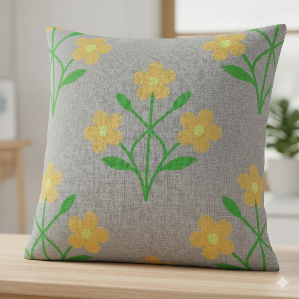 Floral Meadow Cushion - 45x45 cushion - Image 2