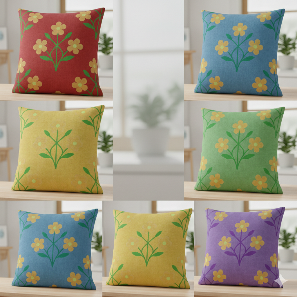 Floral Meadow Cushion - 45x45 cushion - Image 3