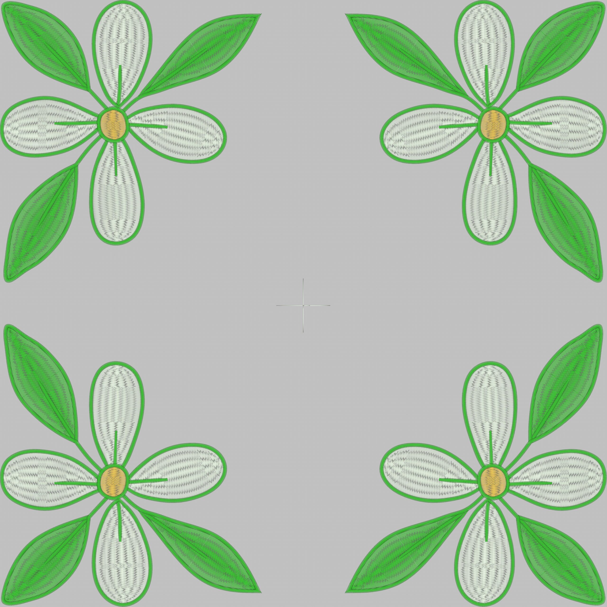 Elegant Floral Corner Embroidery Cushion Design 45x45 cm