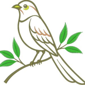 Elegant Bird Embroidery Design