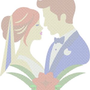 Eternal Love  Cross Stitch Couple Embroidery Cushion Design 45/45 cm