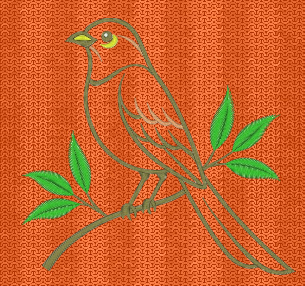 Elegant Bird Embroidery Design - Image 5