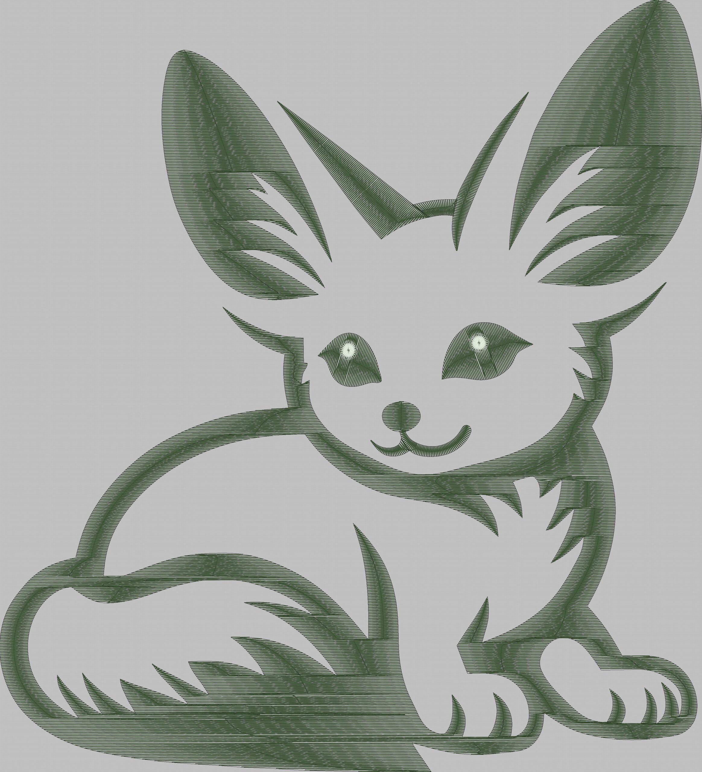 Large Statement Cat Embroidery Design 13 inch - Image 7