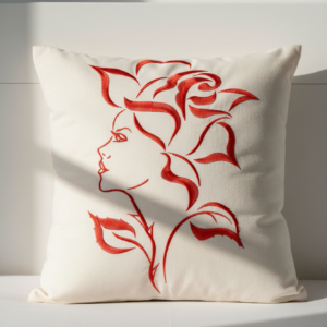 Elegant Rose Girl Embroidery Design