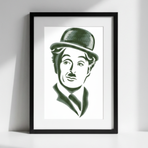 Charlie Chaplin Portrait Embroidery Design
