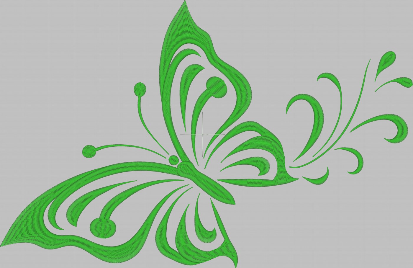 Luxury Green Butterfly Embroidered Cushion Cover - 30x50 cm Lumbar Pillow Case - Elegant Satin Stitch Home Decor